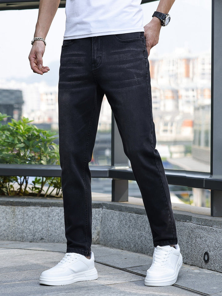 Zane Casual Straight Jeans for Men, view 3 - Elena Harper