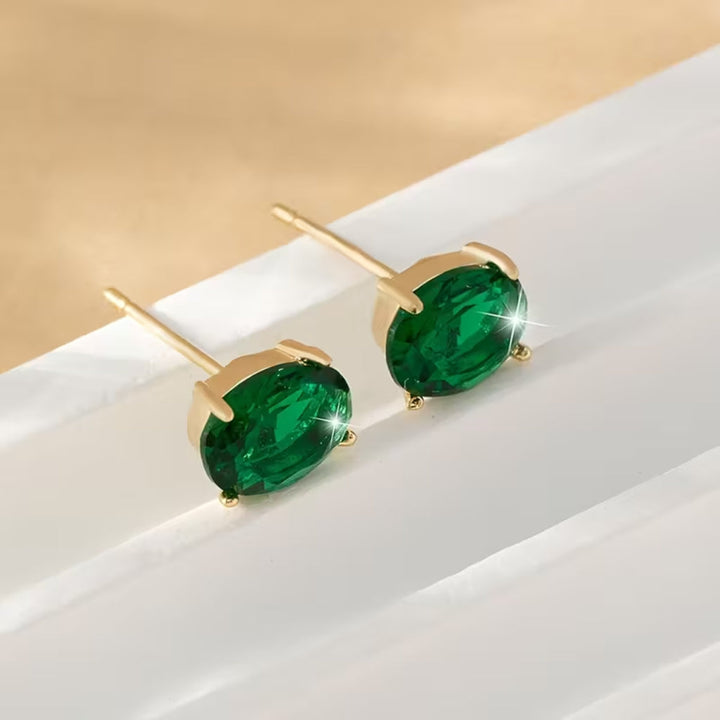 Gleam Oval Earrings, view 2 - Elena Harper
