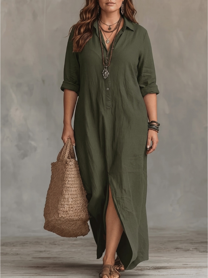 Elegant summer maxi dress by Emma & Rose Cape Town featuring flowing fabric and a stylish, feminine design.