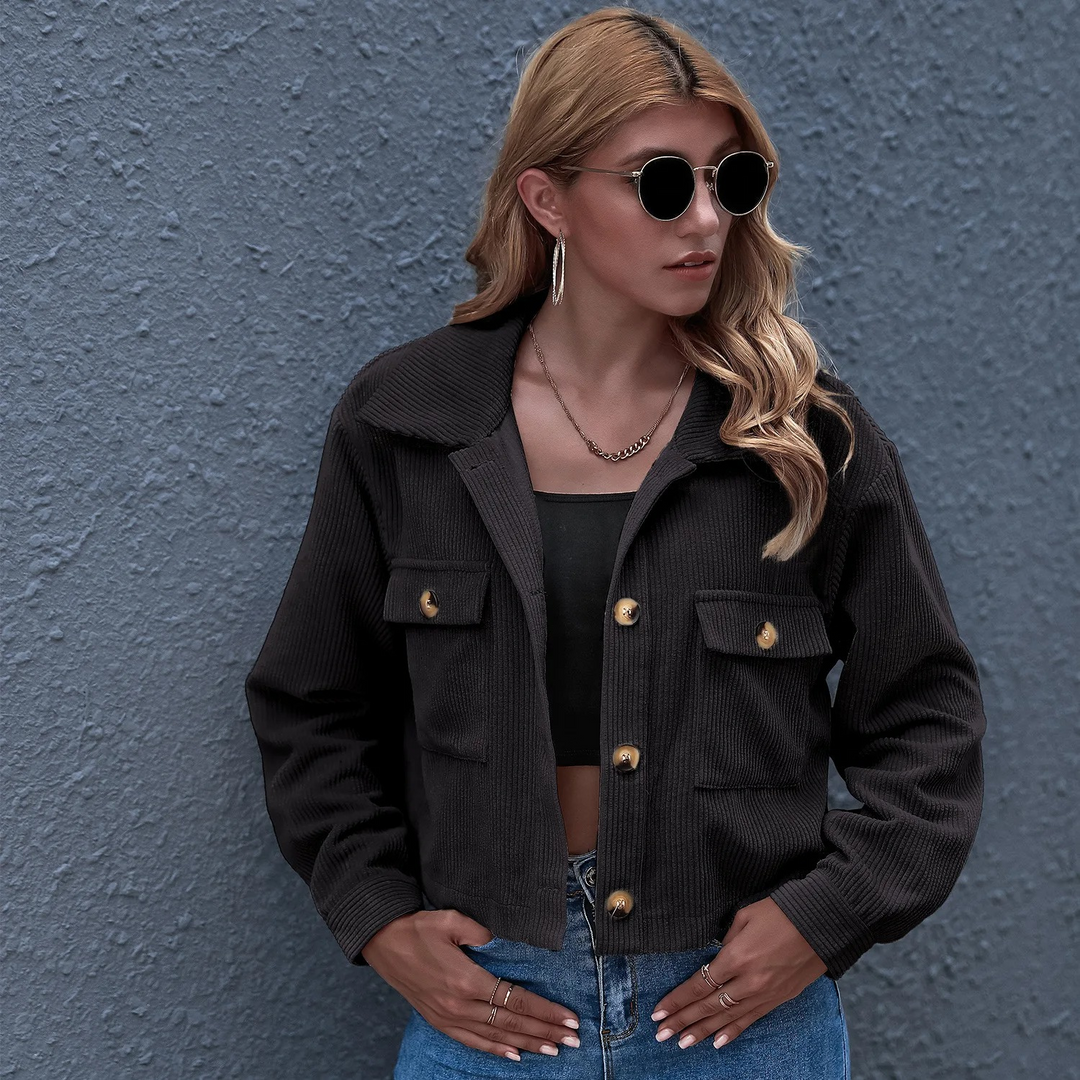 Women's Corduroy Jacket Modern and Cozy, view 3 - Elena Harper