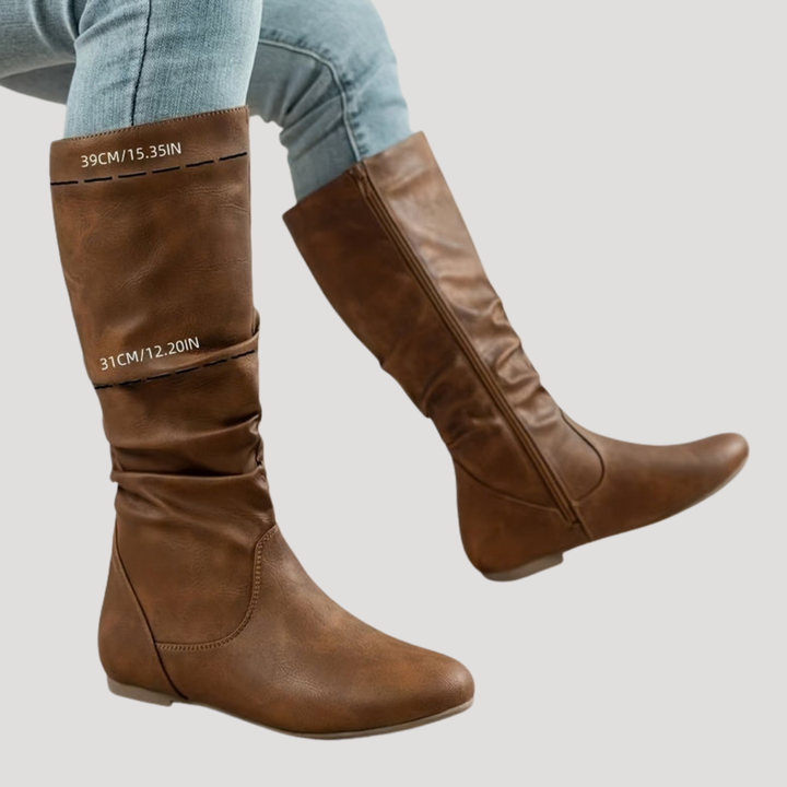 Women's Knee-High Slouchy Flat Boots