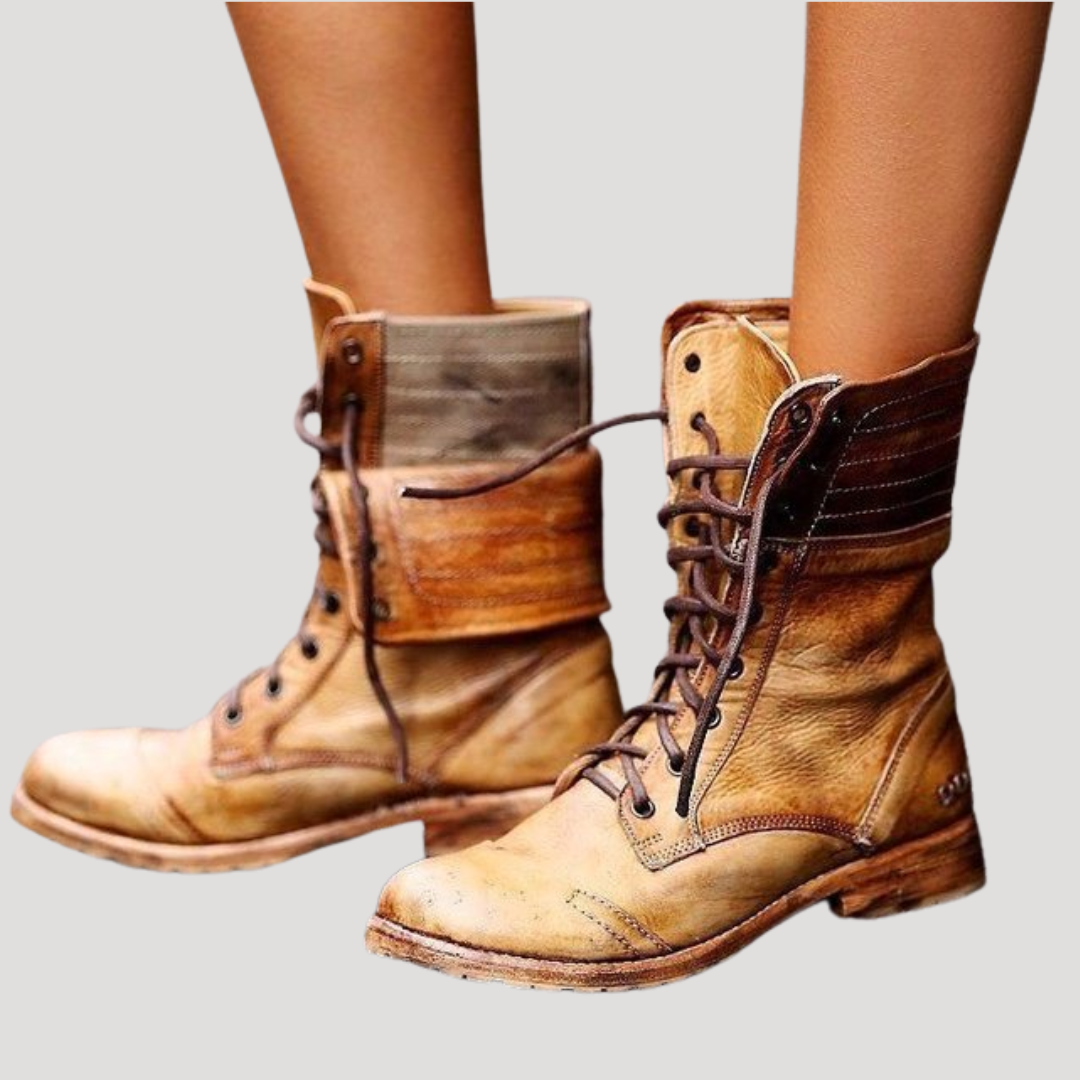 Comfortable Lace-Up Mid-Calf Women's Boots