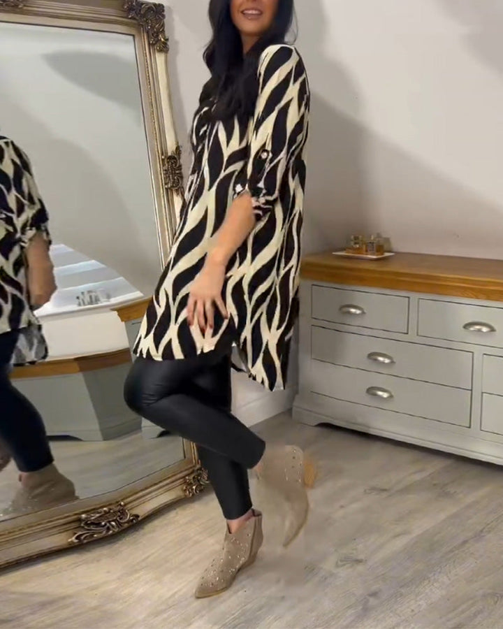 CHIC PRINTED BLOUSE FOR WOMEN