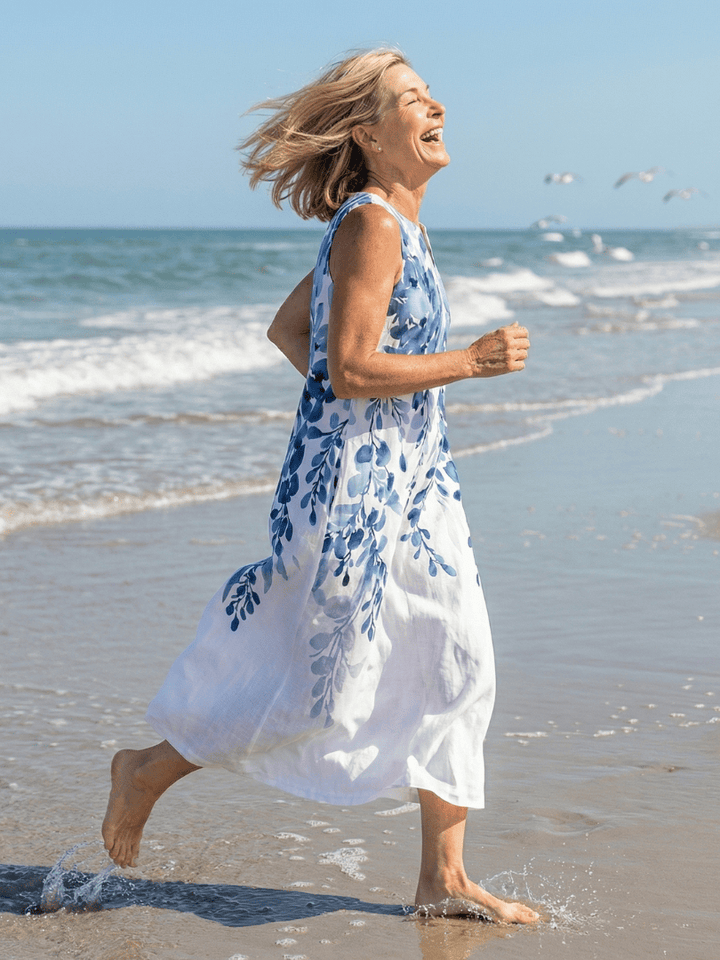 Emma & Rose Cape Town Azura™ Chill Breeze Maxi Dress featuring lightweight fabric, flowing silhouette, and vibrant print.