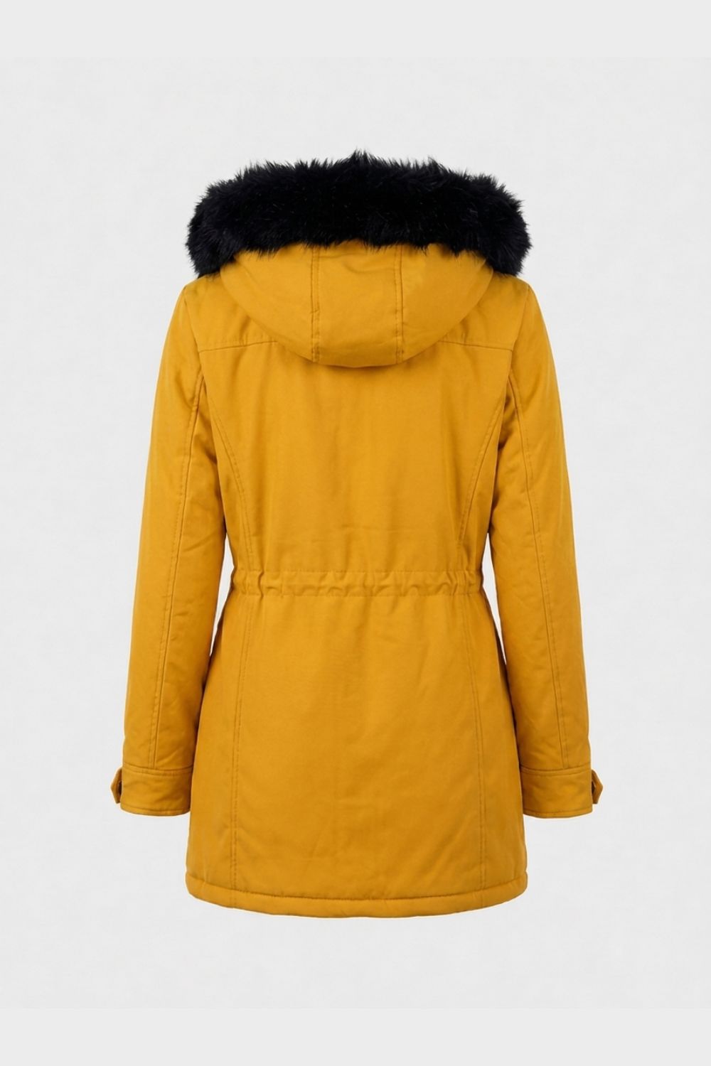 Women’s Hooded Parka | Waist Drawstring & Front Pockets