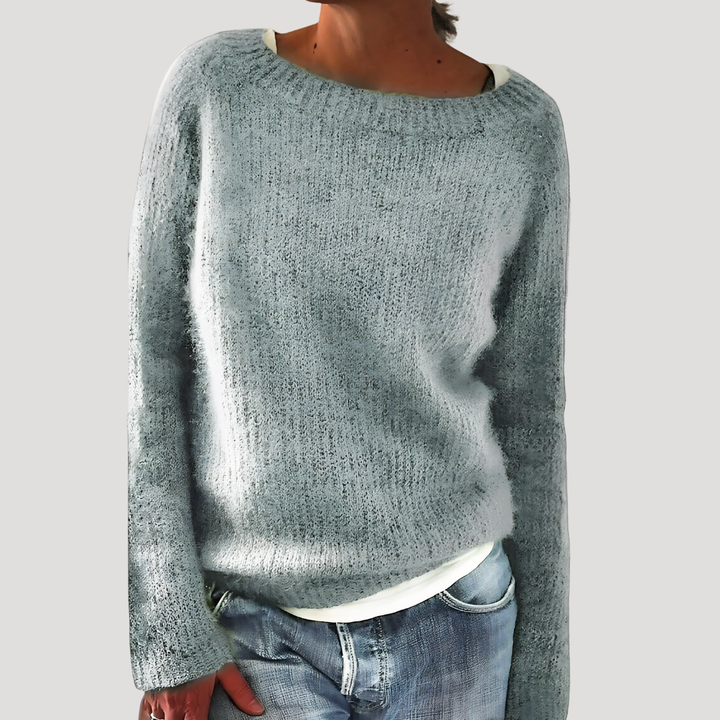 Women's Boat Neck Loose Sweater