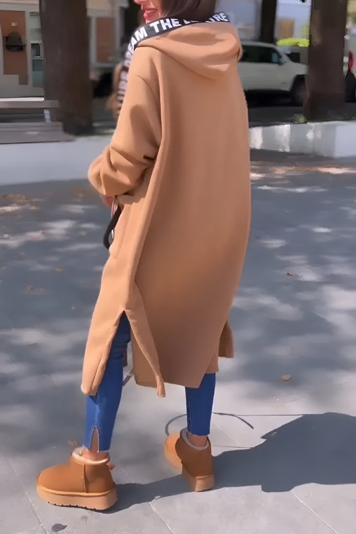 Elva Casual oversized hoodie with zipper, view 3 - Elena Harper