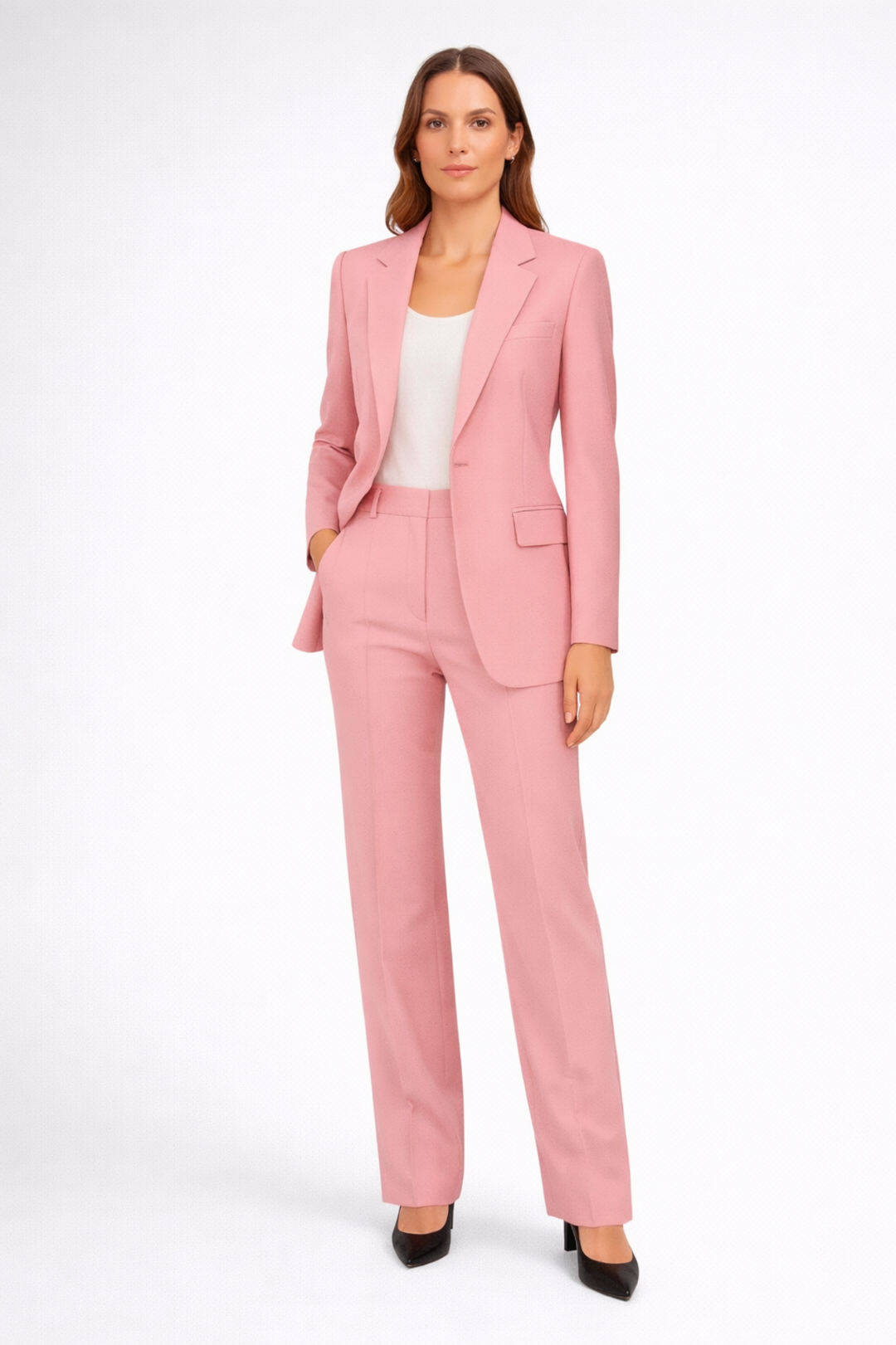 Women's Pantsuit – Blazer with Structure & Straight Pants