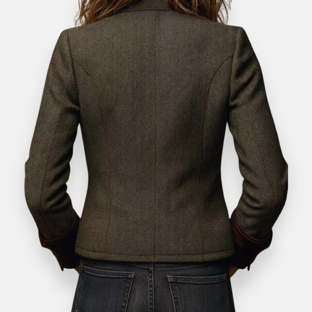 Émilie - Vintage Elegant Chevron Jacket