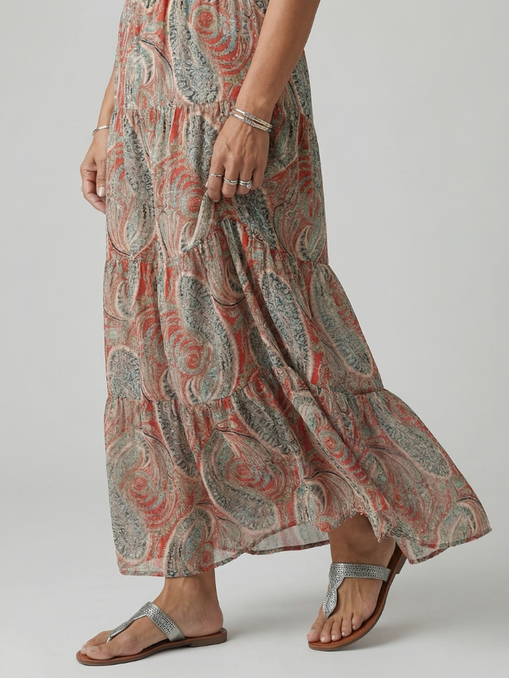 Aven Calm Drape Maxi Dress - Elena Harper