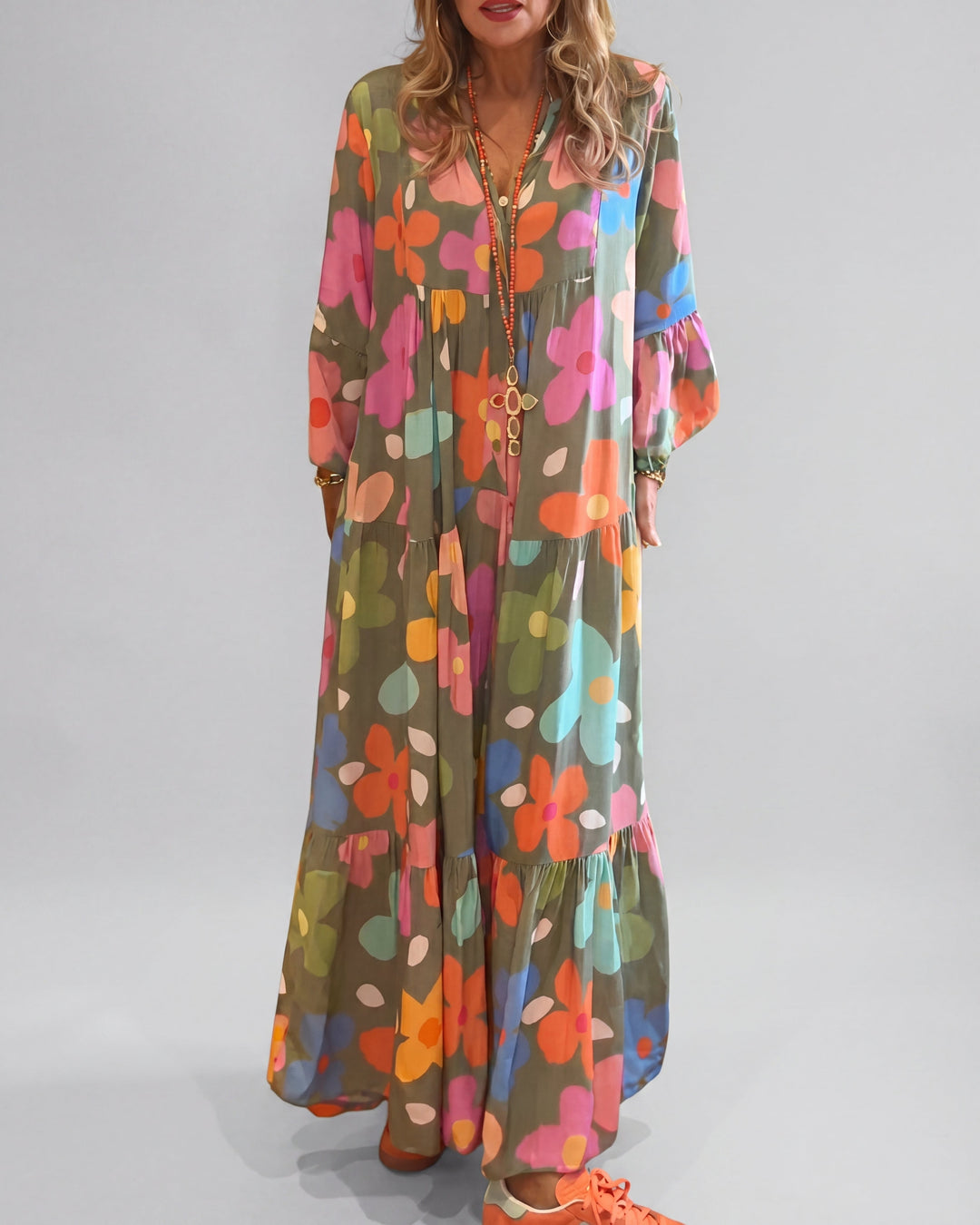 Zavi™ | Stylish Floral Maxi Dress