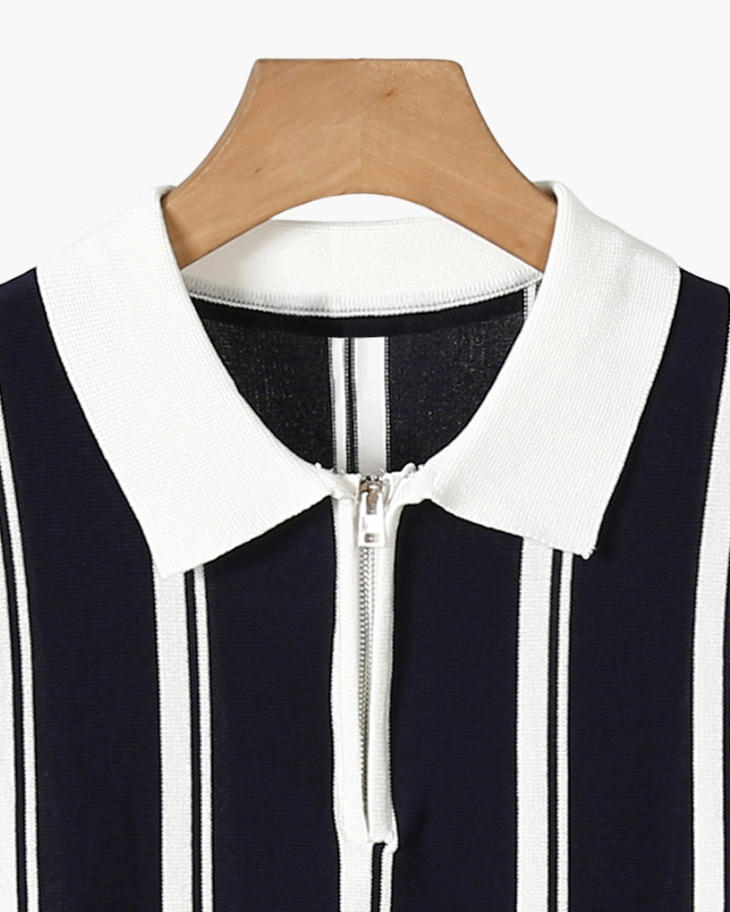 Emma & Rose split half-zip sweater — men's winter knitwear