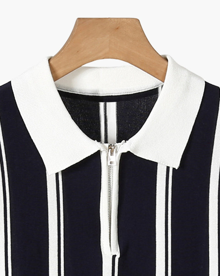 Emma & Rose split half-zip sweater — men's winter knitwear
