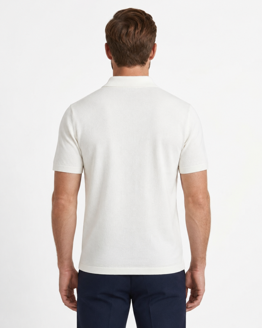 Tailored Two-Button Polo Shirt For Men
