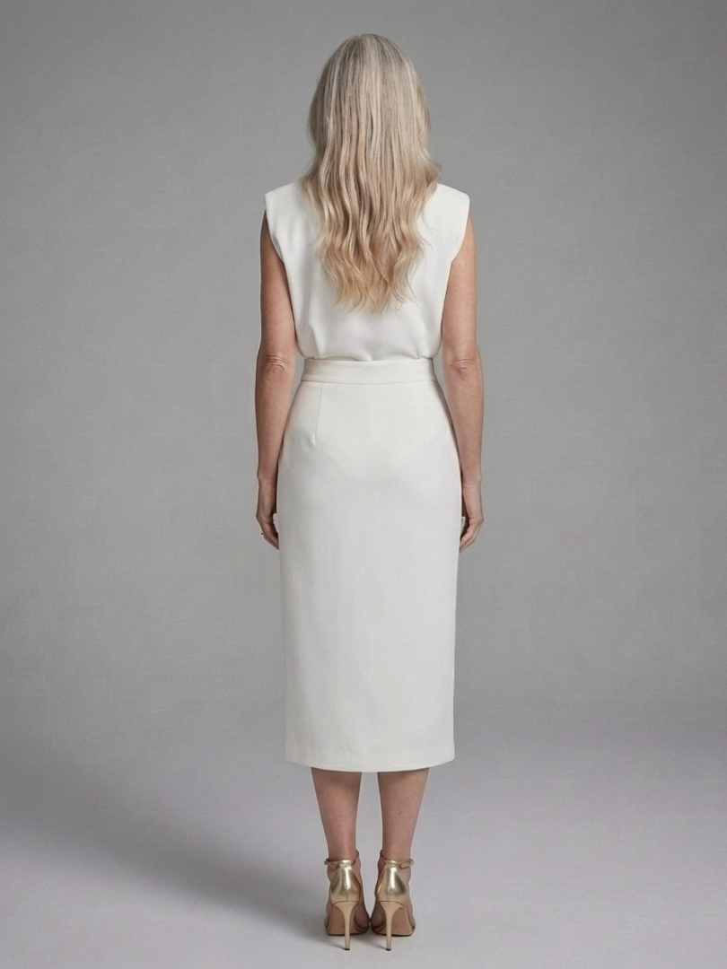 Anouk Cap Sleeve Asymmetric Midi Dress - Elena Harper