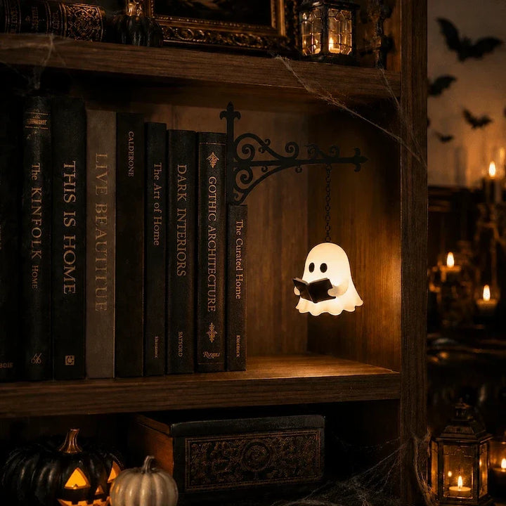 Halloween Ghost & Lantern Bookshelf Light