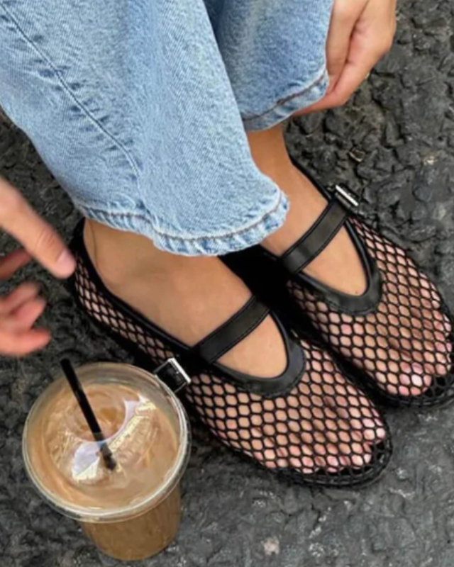 Ladies' Mary Jane Mesh Shoes - Lightweight Timeless Silhouette