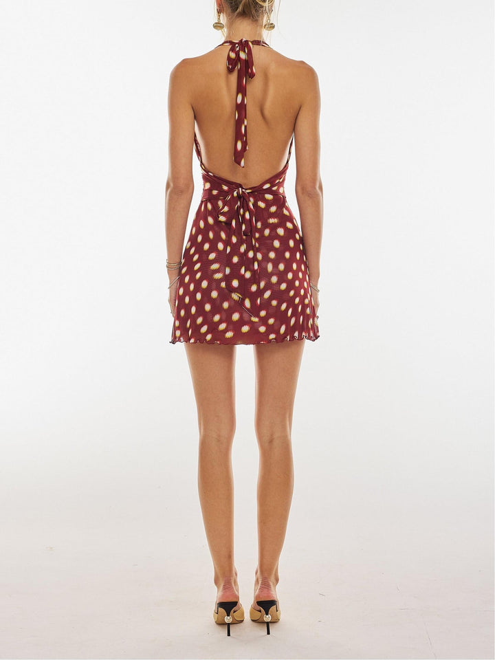 Lycra Polka Dot Mini Dress