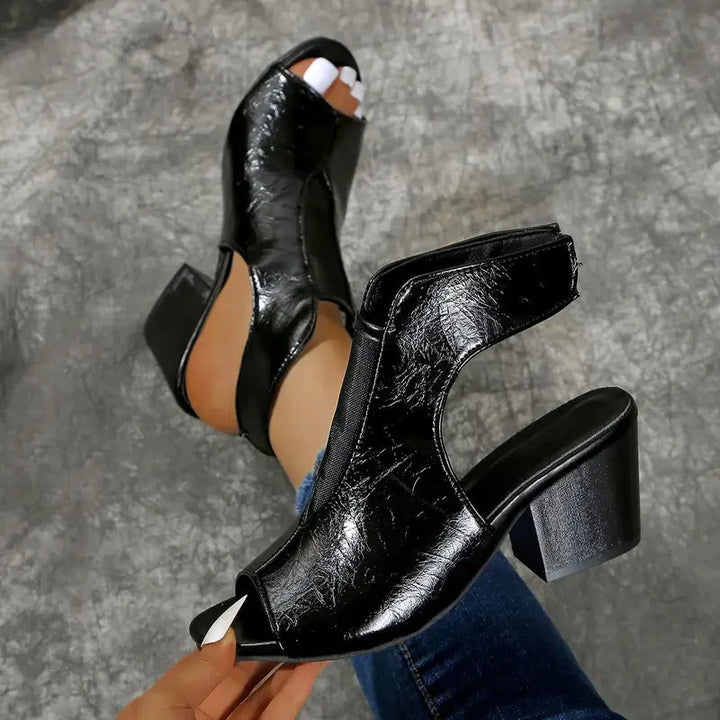 Olin™ | Elegant Leather Heels