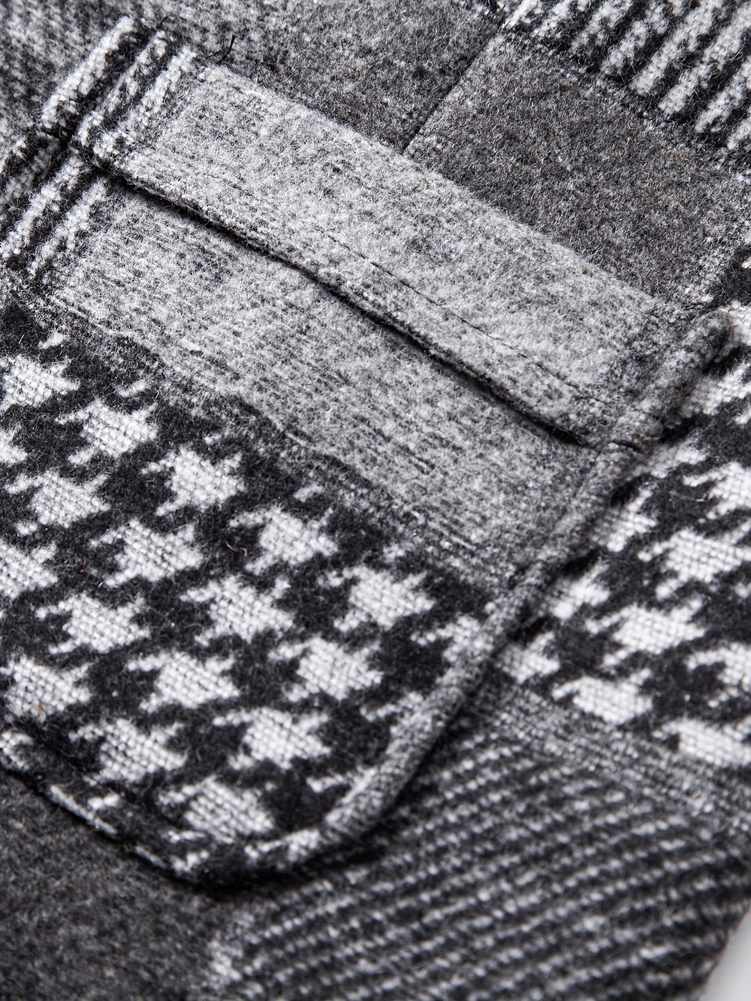 Leo Patchwork Tweed Waistcoat with Herringbone Pattern - Elena Harper