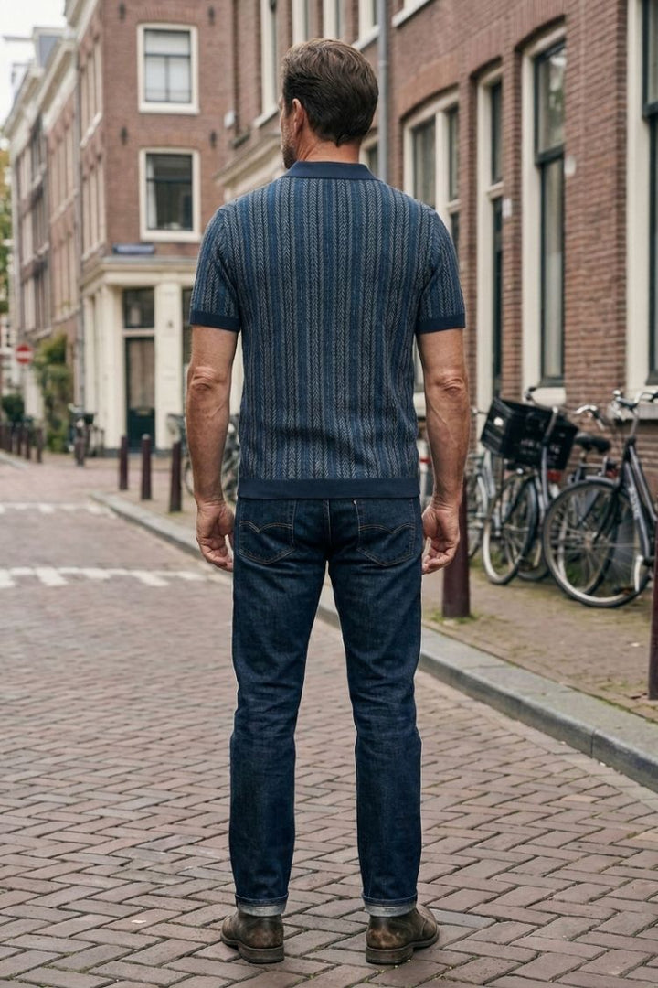 Men's Knit Polo | Jacquard
