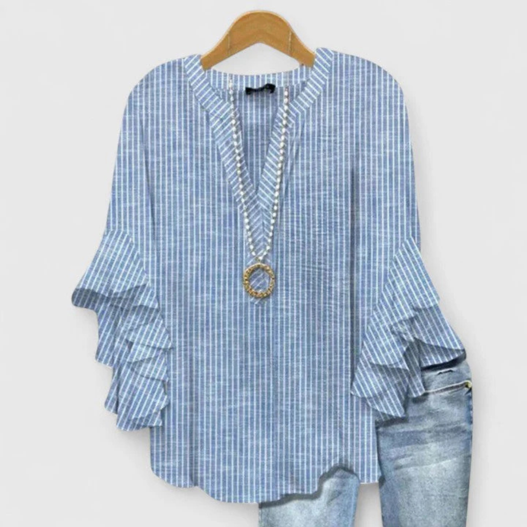 Viviane | Women's Floral Ruffle Sleeve Casual Top