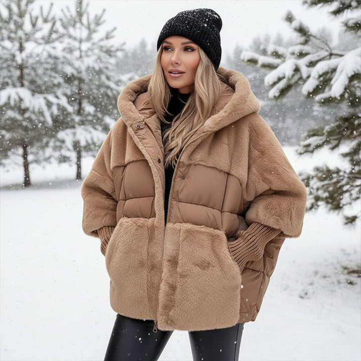 Seraphina | Oversized Puffer Jacket with Hood and Soft Faux Fur Insulation