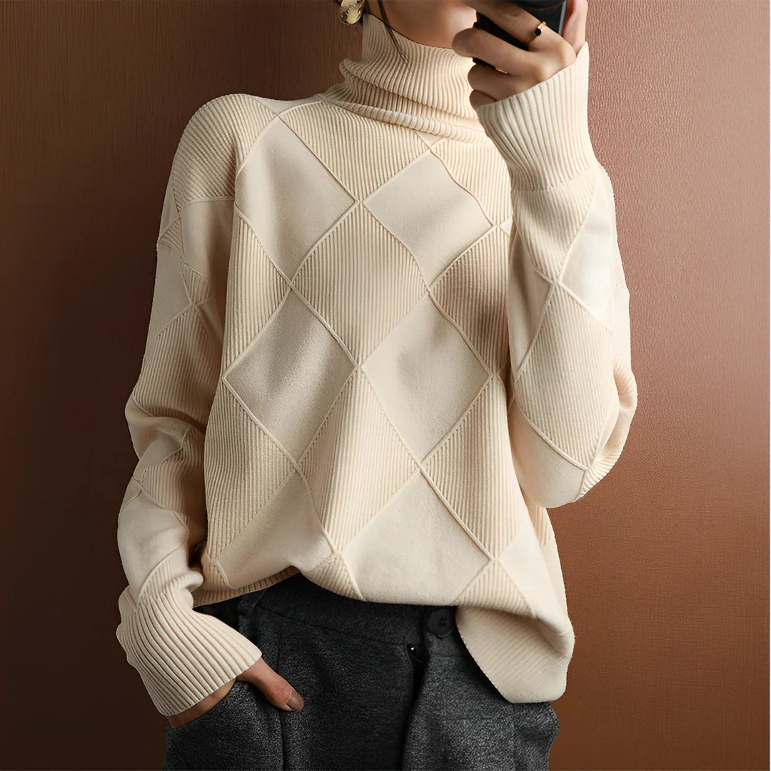 Lina - Comfortable High Neck Sweater