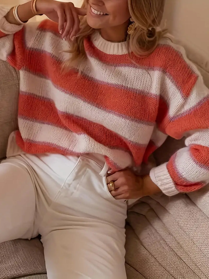 Women's Blush Stripe Knit Jumper