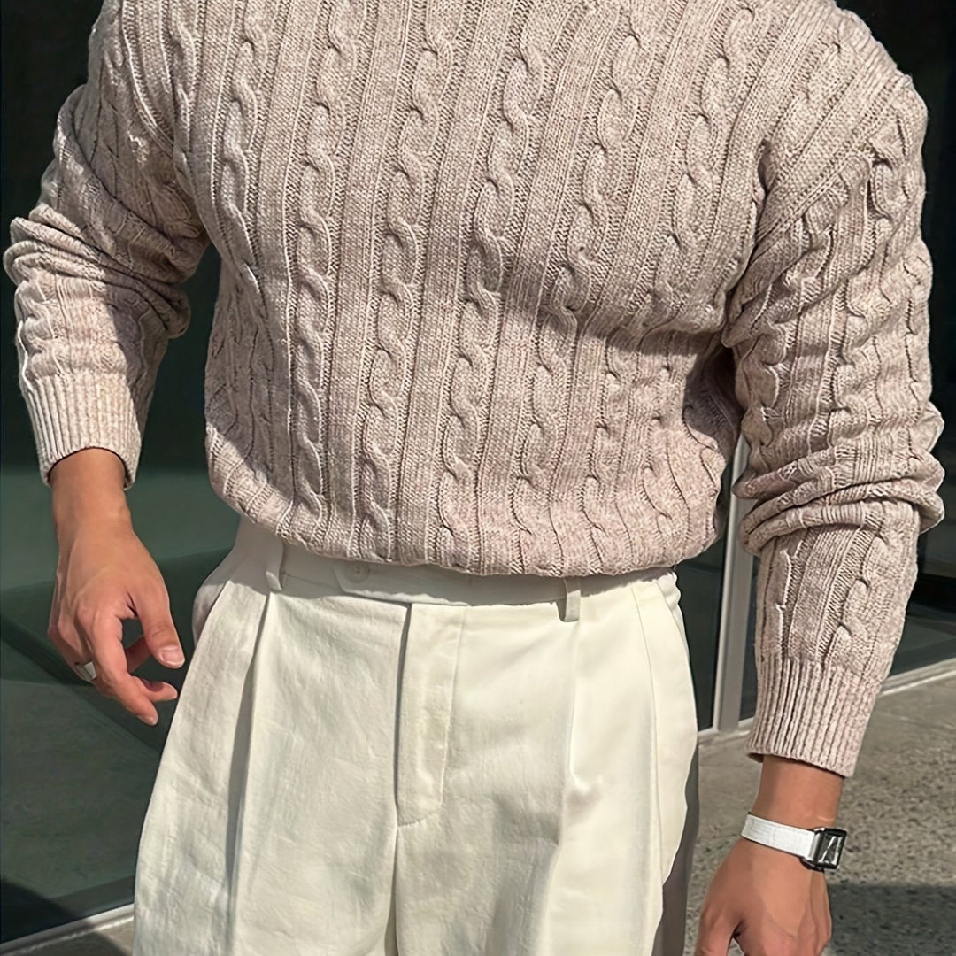 Maxim | Classic and Comfortable Men's Cable Knit Sweater