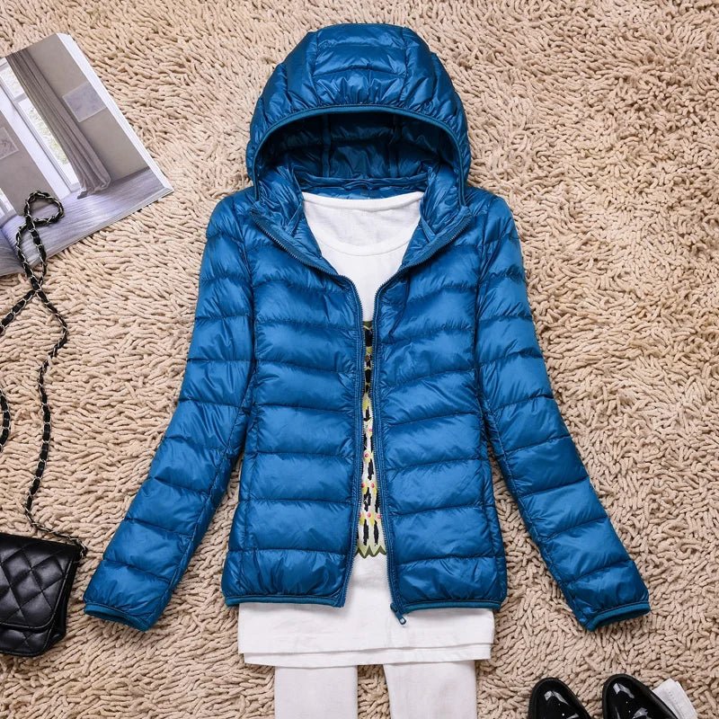 Emily Ultralight and Foldable Women's Down Jacket, view 2 - Elena Harper