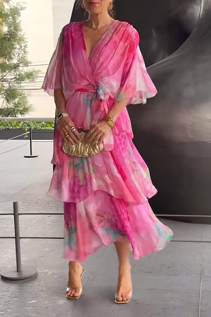 Emma & Rose Cape Town Jade™ elegant bohemian maxi dress with flowing fabric and intricate patterns, perfect for casual or special occasions.