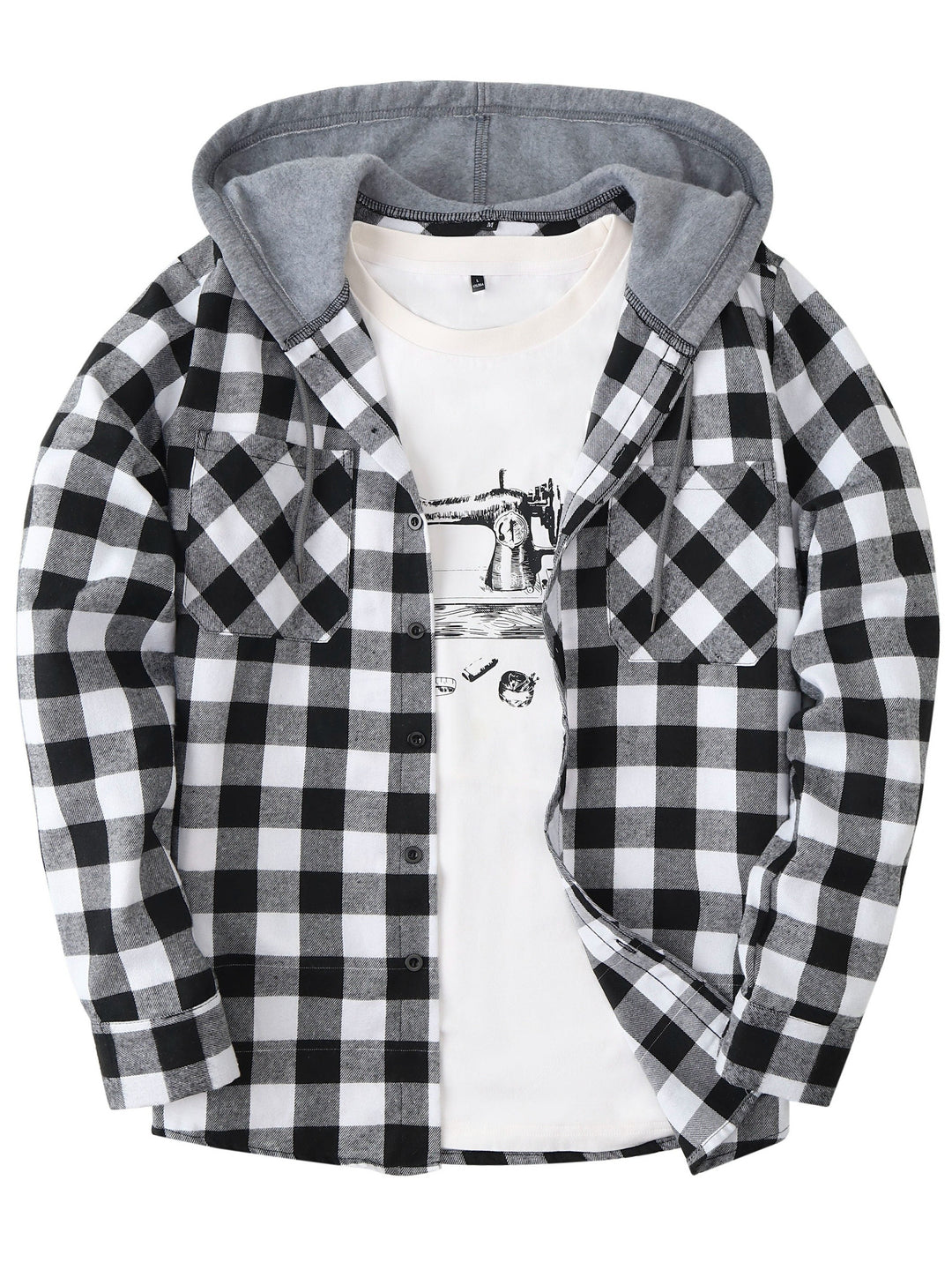 LAURENT MONACO | CHECKERED HOODIE FOR MEN