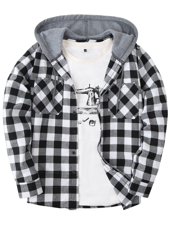LAURENT MONACO | CHECKERED HOODIE FOR MEN