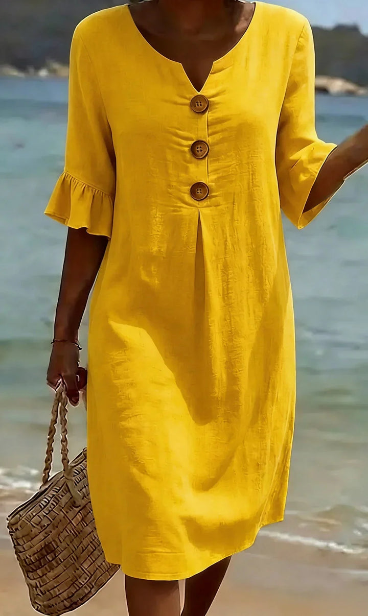 Nelia™ | Airy Midi Dress for Summer