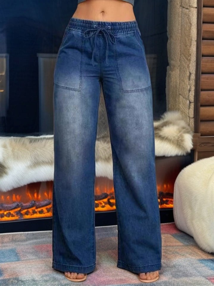 Sabrina Relaxed Wide-Leg Jeans, view 6 - Elena Harper