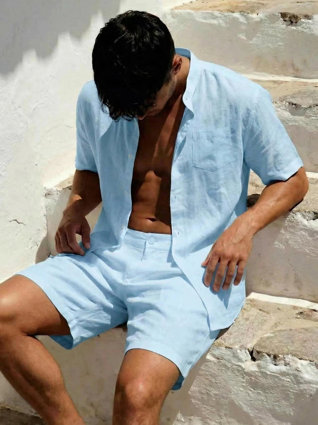 LAURENT MONACO | SHIRT AND SHORT SET FOR MEN