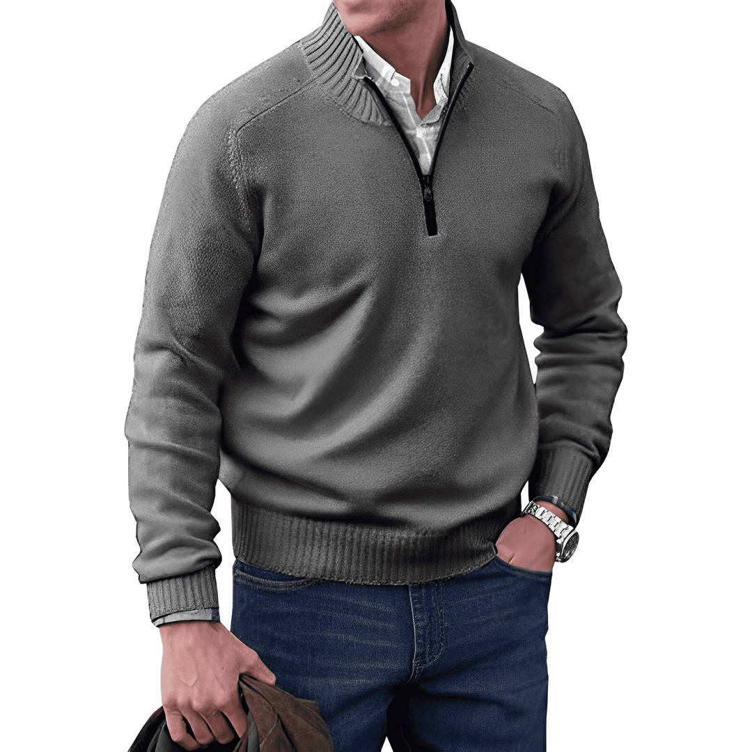 Victor - Zipped Cashmere Sweater for Men