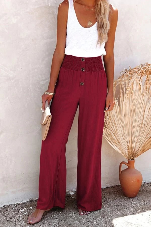Riana High-Waisted Relaxed Pants, view 6 - Elena Harper