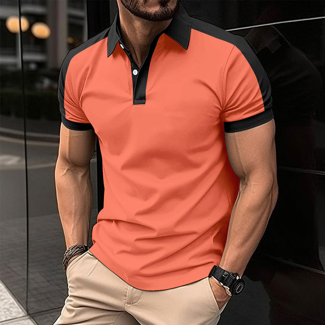 Lincoln Sherwood Colorblock Short Sleeve Polo Shirt For Men, view 7 - Elena Harper