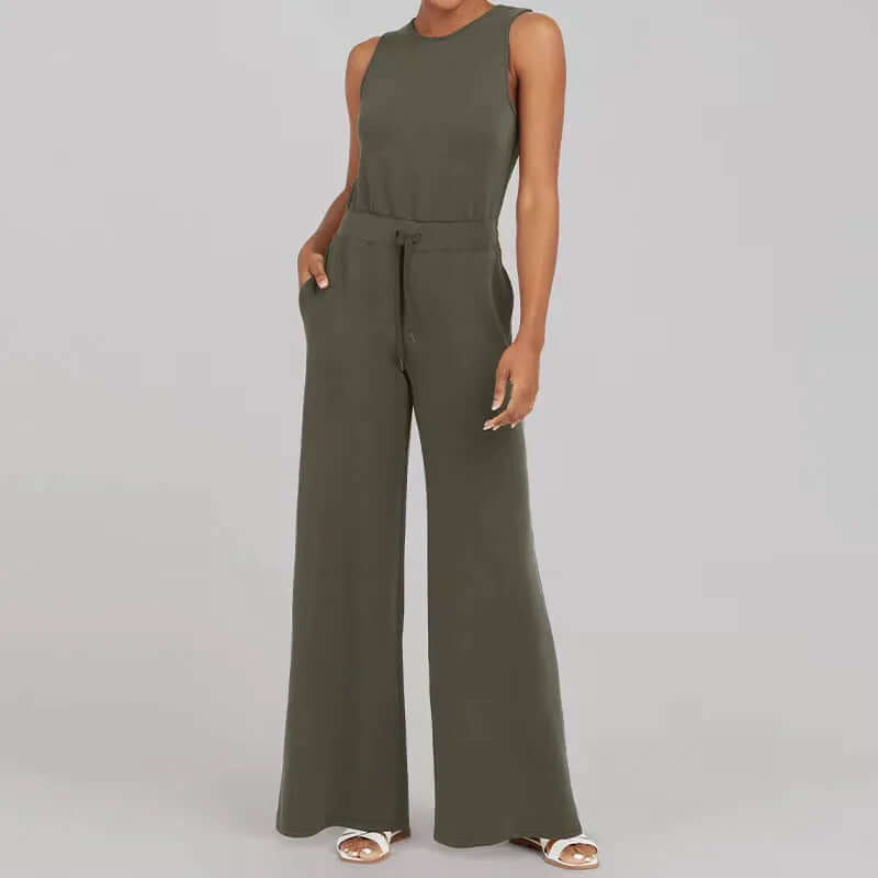 Women's Sleeveless Round Neck Jumpsuit