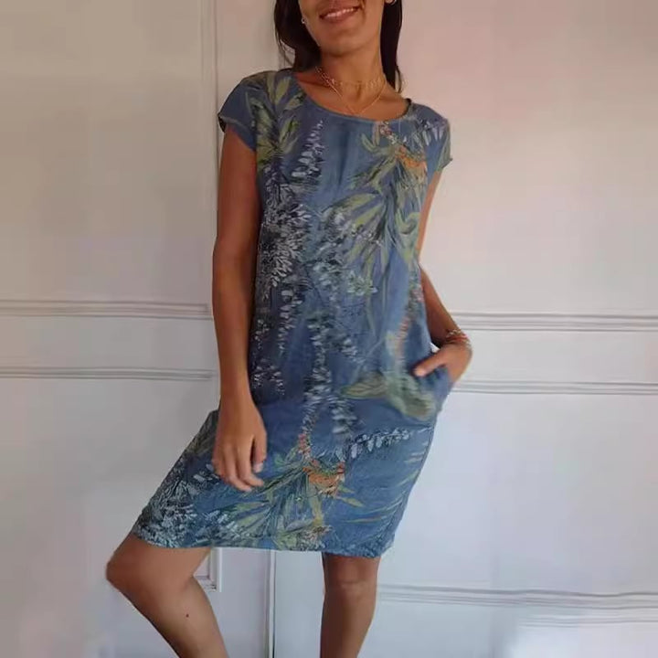 Sunniva Canvas Charm Dress, view 2 - Elena Harper
