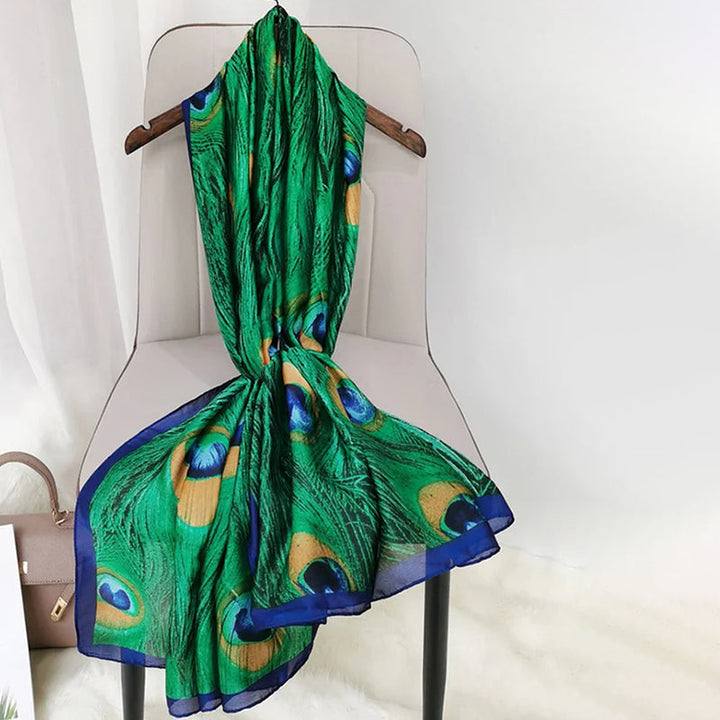 Peacock Feather Print Scarf