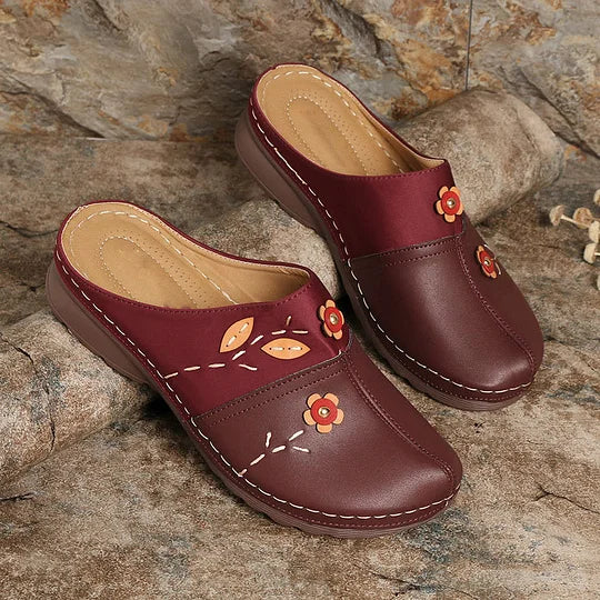 Janeth Sandals WITH Wedge Heel Made of Leather, view 7 - Elena Harper