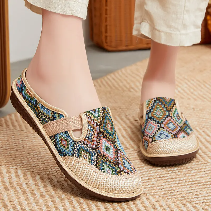 Dolly Canvas Charm Sandals, view 2 - Elena Harper