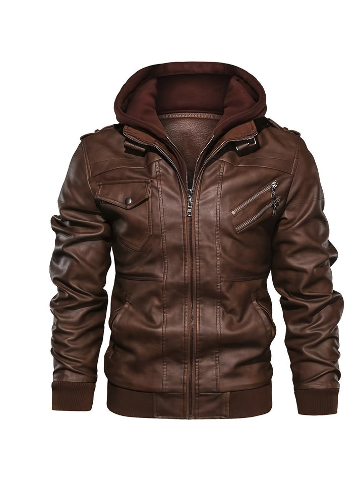 Roman Hooded Moto Jacket - Elena Harper