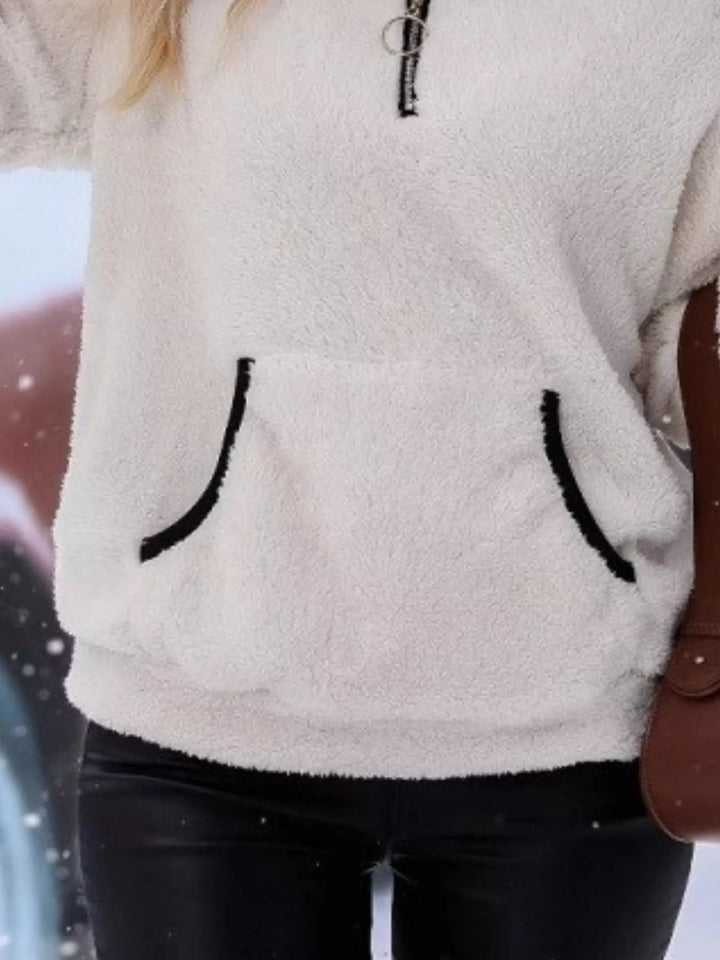 Helen | Women's Half-Zip Fleece Pullover Teddy Jumper