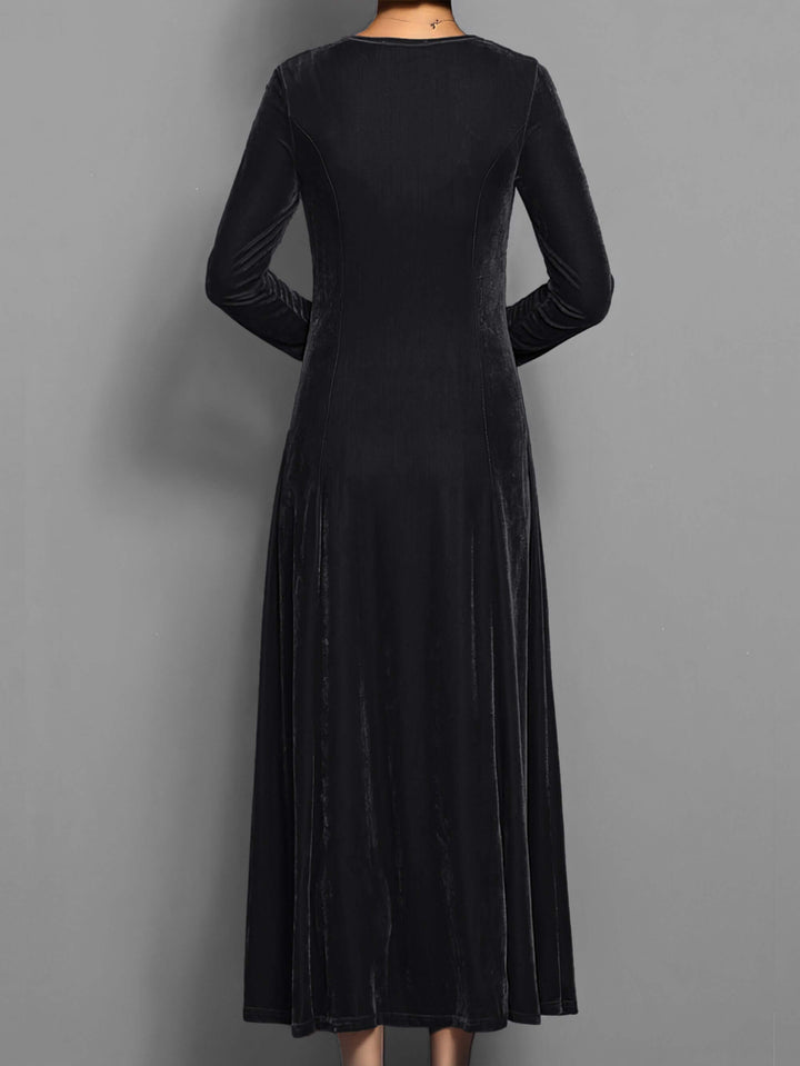 Women's Velvet Midi Dress, view 7 - Elena Harper