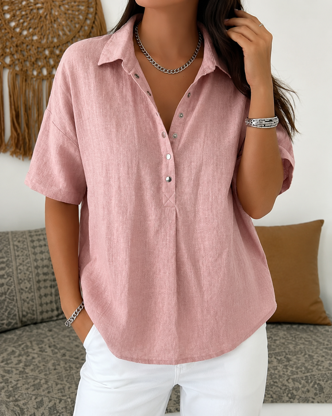 Helena™ | Airy Linen Blouse