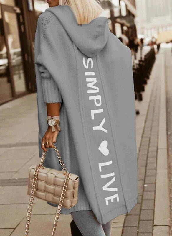 Isabelle | Long Hooded Cardigan for Winter